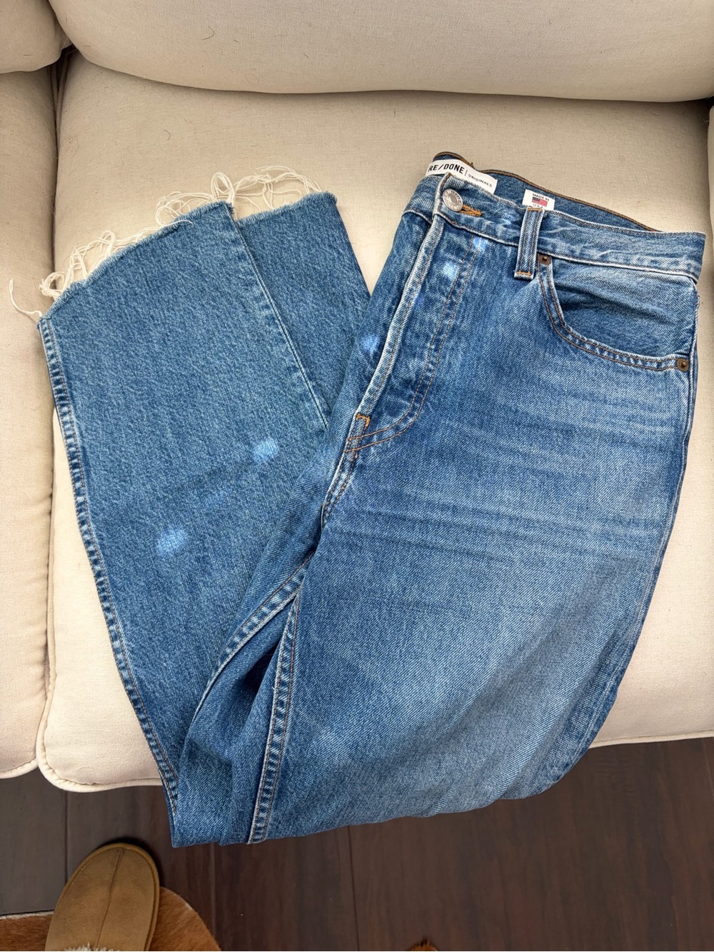 Re-Done Classic High-Rise Blue Jeans - Women's